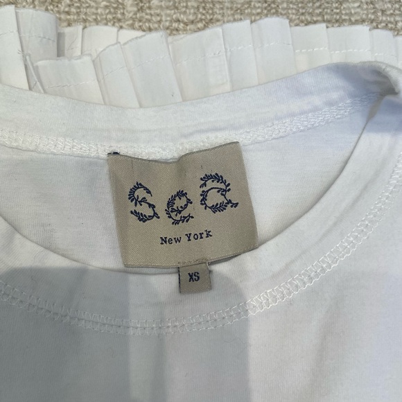 Sea T-shirt with pleated hem detail, size XS - Picture 3 of 3